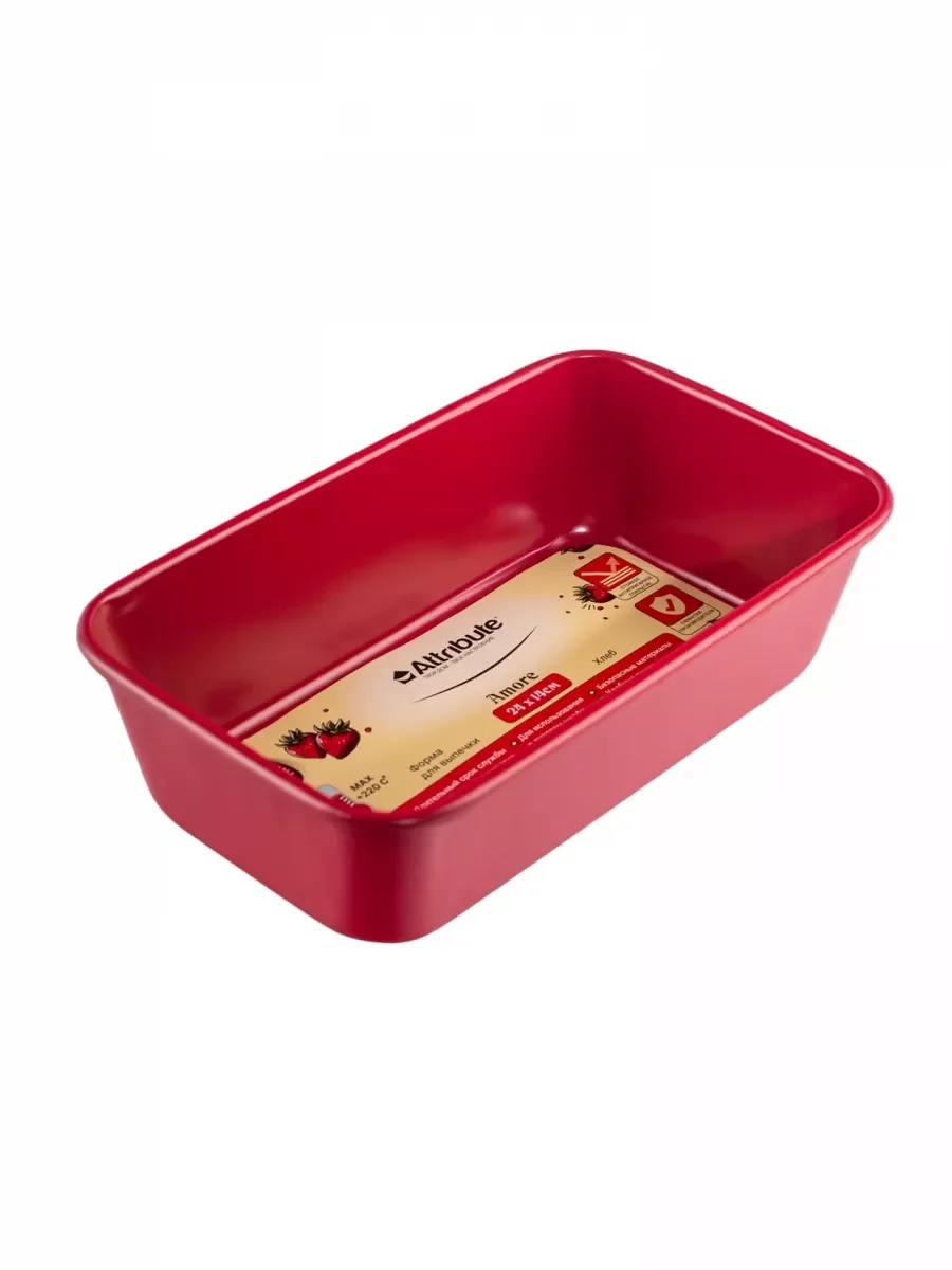 Красный форма для выпечки AMORE хлеб 24x14x6.5см