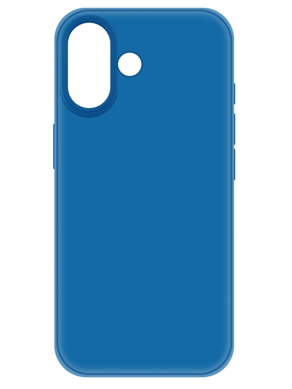 Чехол-накладка Krutoff Silicone Case для iPhone 16 синий