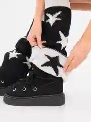 Черный гетры со звездами