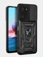 Черный чехол противоударный kick с защитой камеры для Poco M5s, Xiaomi Redmi Note 10 и Note 10S