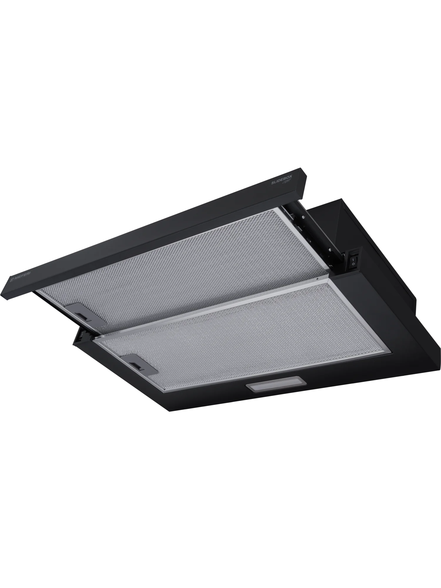 Телескопическая вытяжка MEFERI SLIDEBOX60BK LIGHT, 60 см, черный, 650m3/h
