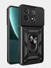 Черный чехол противоударный kick с защитой камеры для Xiaomi Poco X6 Pro