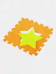 Коврик-пазл напольный 0,9*0,9м мягкий "Фигуры" 9 элементов 30*30см, 1 см, ассорти