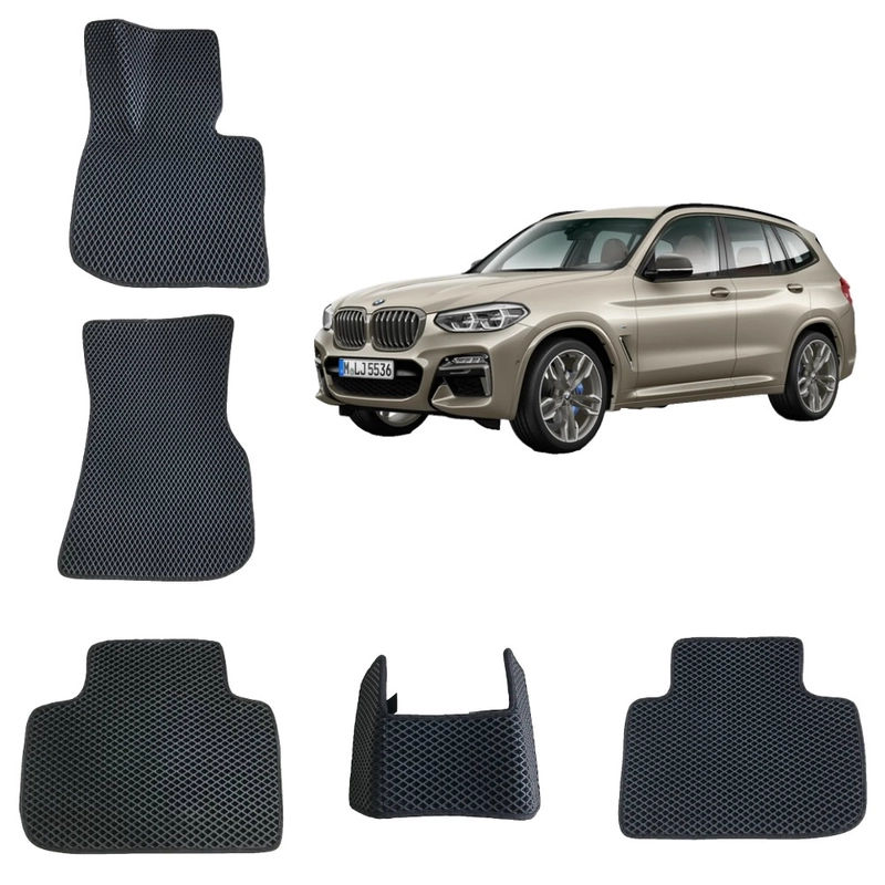 Автомобильные EVA-коврики 3D в салон для BMW X3 (G01) / БМВ Икс 3 (3 поколение)