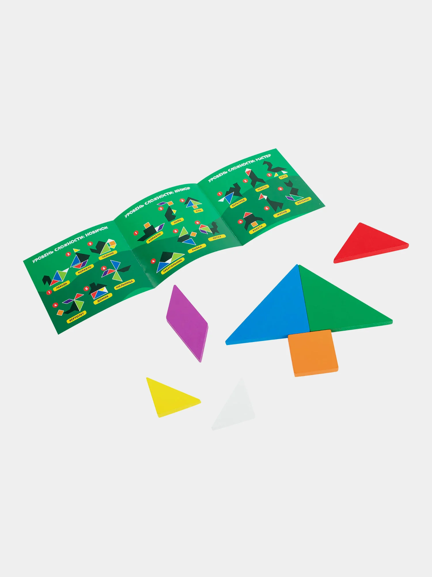 Пазл для малышей Танграм Brauberg Kids, 665261, деревянный Монтессори, сортер головоломка