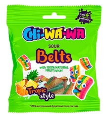 Мармелад экструдированный CHI-WA-WA Ремешок, тропик, кислый, 120 г