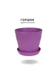 Фиолетовый горшок с поддоном