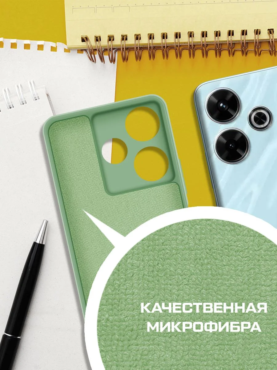 Чехол-накладка Krutoff Silicone Case для Xiaomi Redmi 13/Poco M6 4G зеленый