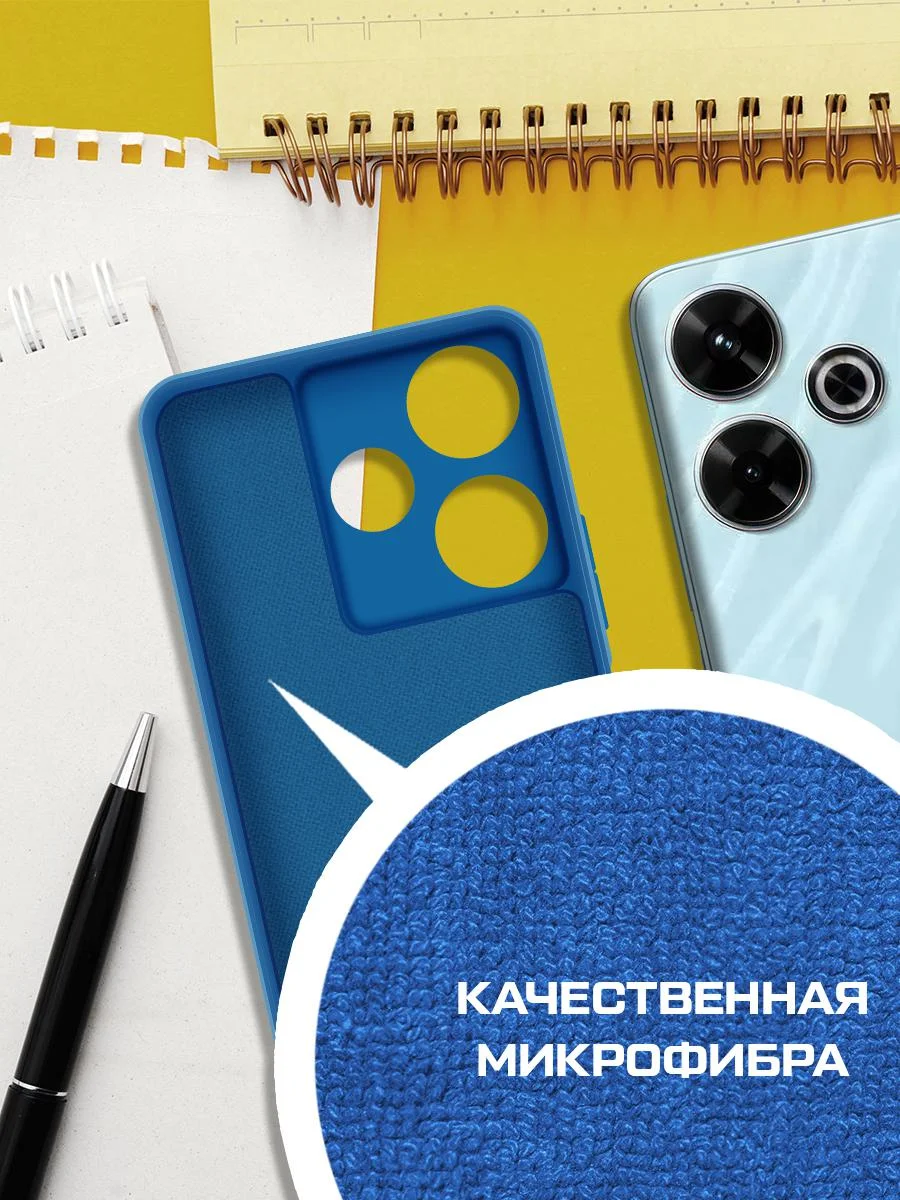 Чехол-накладка Krutoff Silicone Case для Xiaomi Redmi 13/Poco M6 4G синий