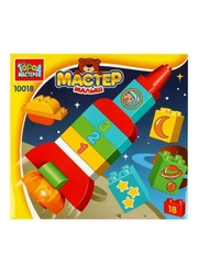 Конструктор Город мастеров Ракета, большие кубики, 18 деталей