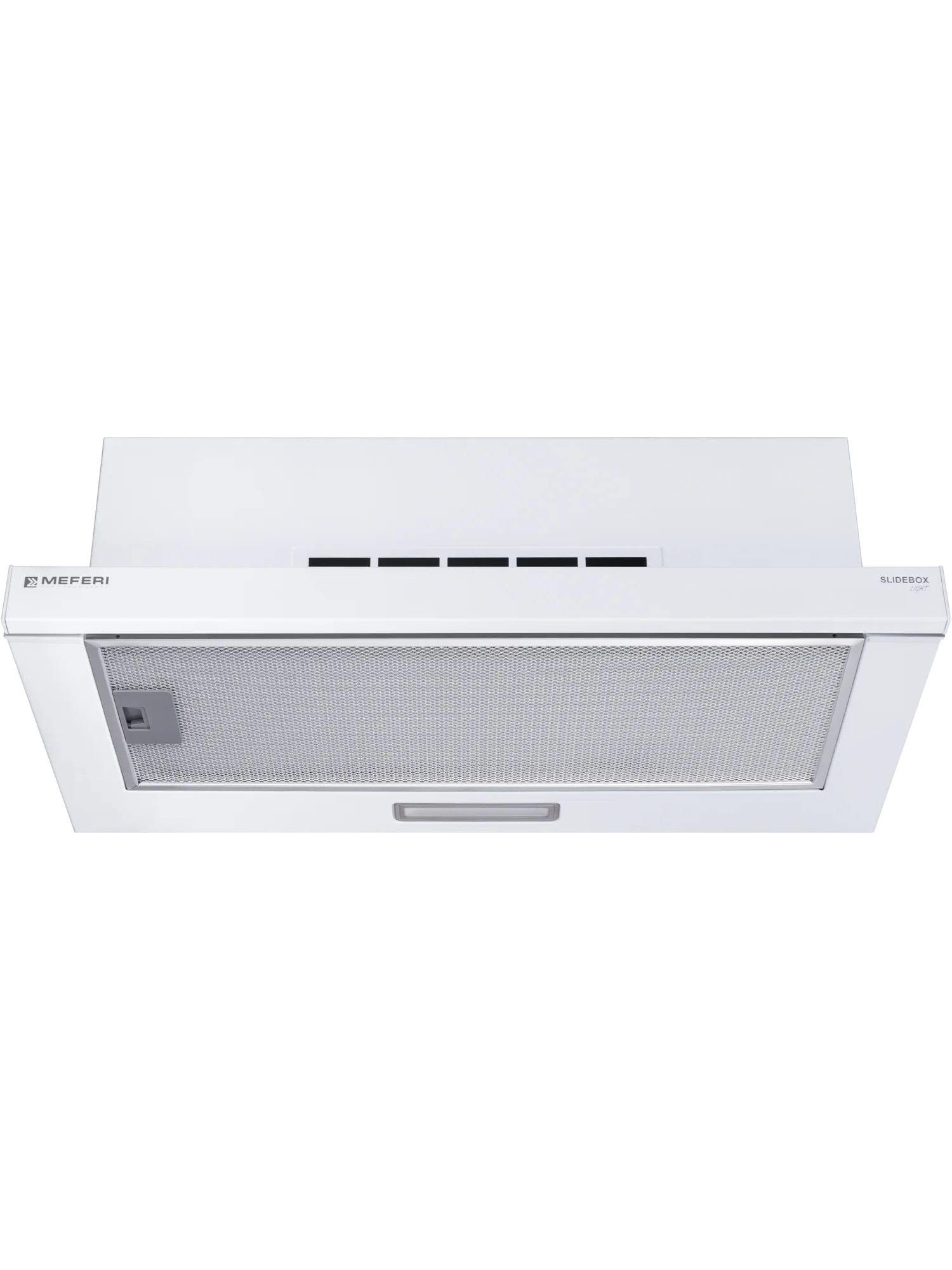 Телескопическая вытяжка MEFERI SLIDEBOX60WH LIGHT, 60 см, белый, отвод, циркуляция