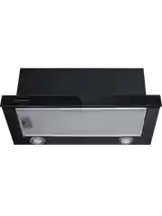 Выдвижная вытяжка встраиваемая MEFERI SLIDEBOX60BK GLASS ULTRA, черная телескопическая