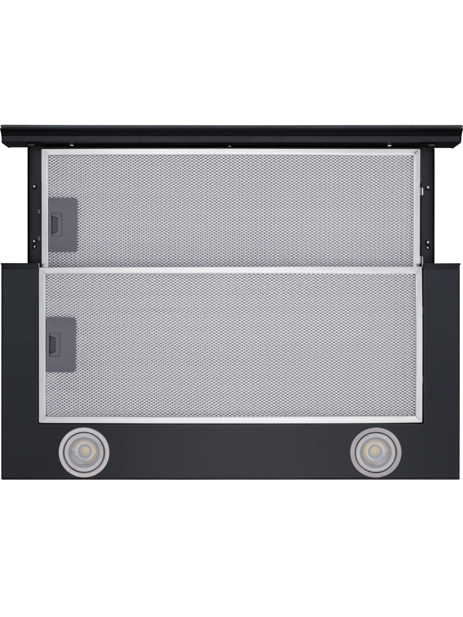 Выдвижная вытяжка встраиваемая MEFERI SLIDEBOX60BK GLASS ULTRA, черная телескопическая