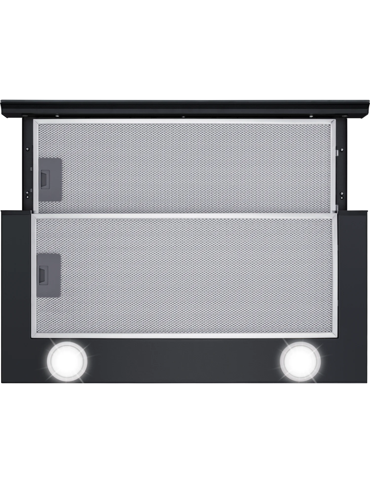 Выдвижная вытяжка встраиваемая MEFERI SLIDEBOX60BK GLASS ULTRA, черная телескопическая