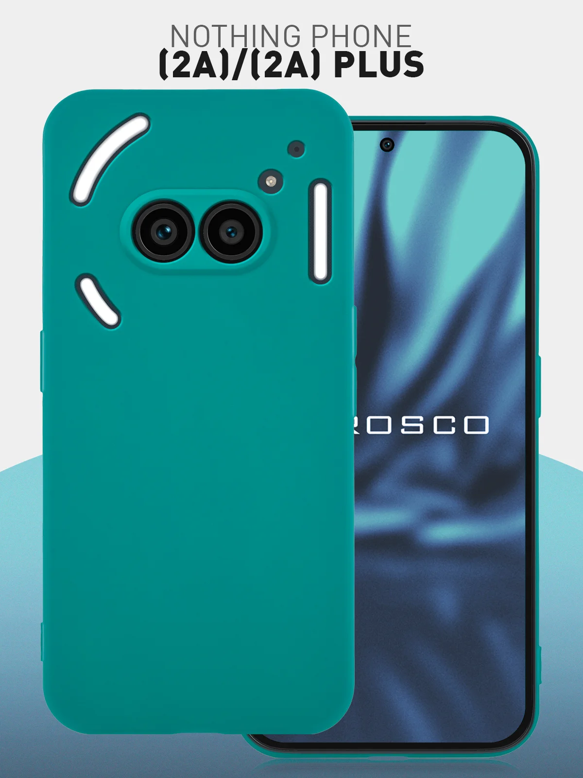 Чехол для Nothing Phone (2a), (2a) Plus защитный силиконовый ROSCO матовый с защитой камер