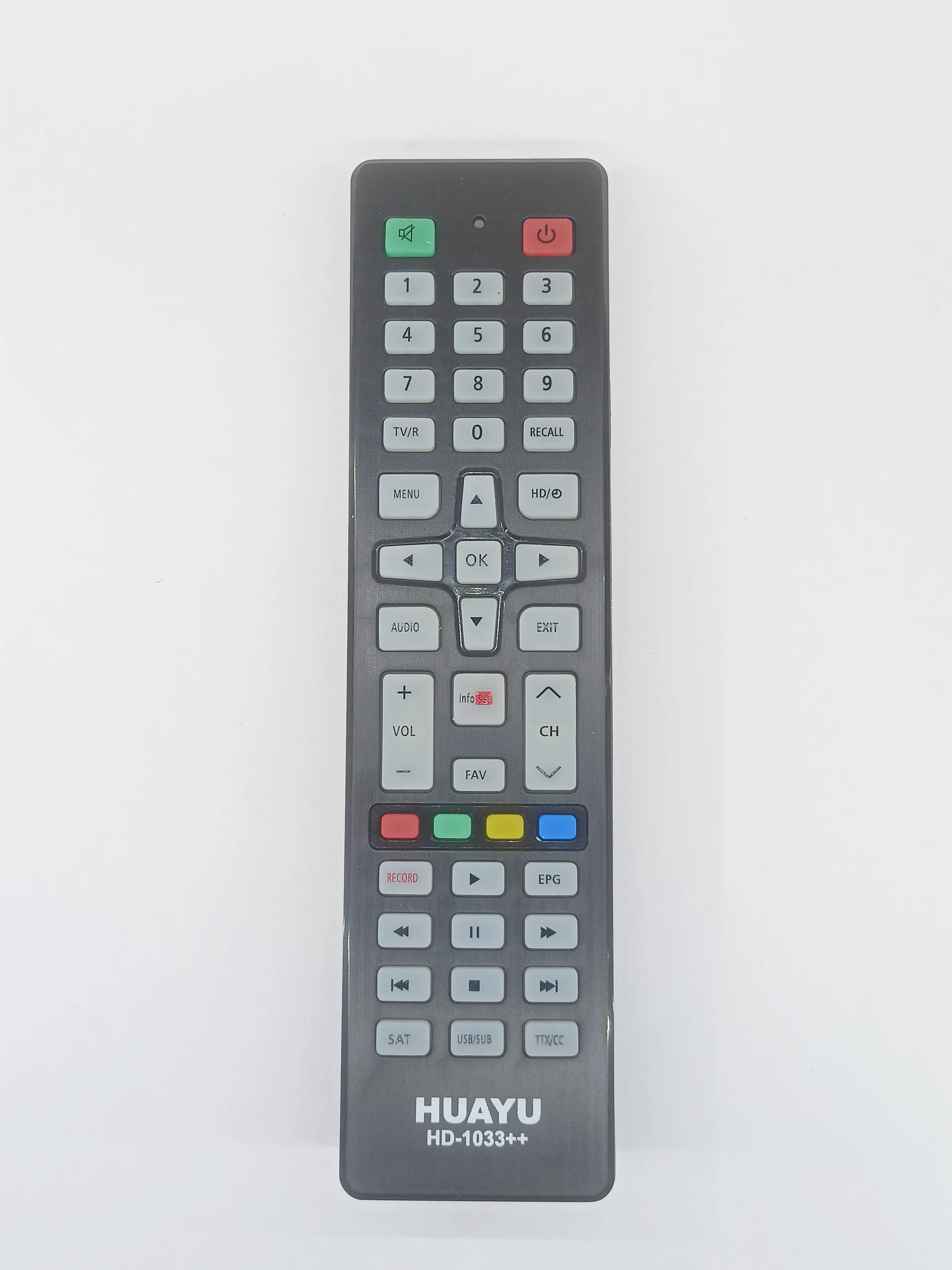 Черный универсальный пульт для цифровых приставок DVB-T2 HD-1033+