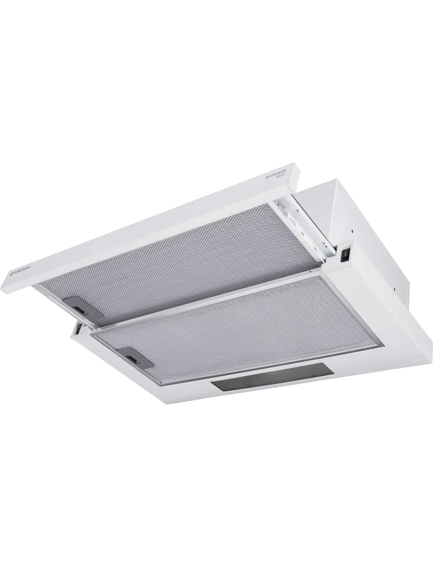 Телескопическая вытяжка MEFERI SLIDEBOX60WH POWER, 60 см, белая