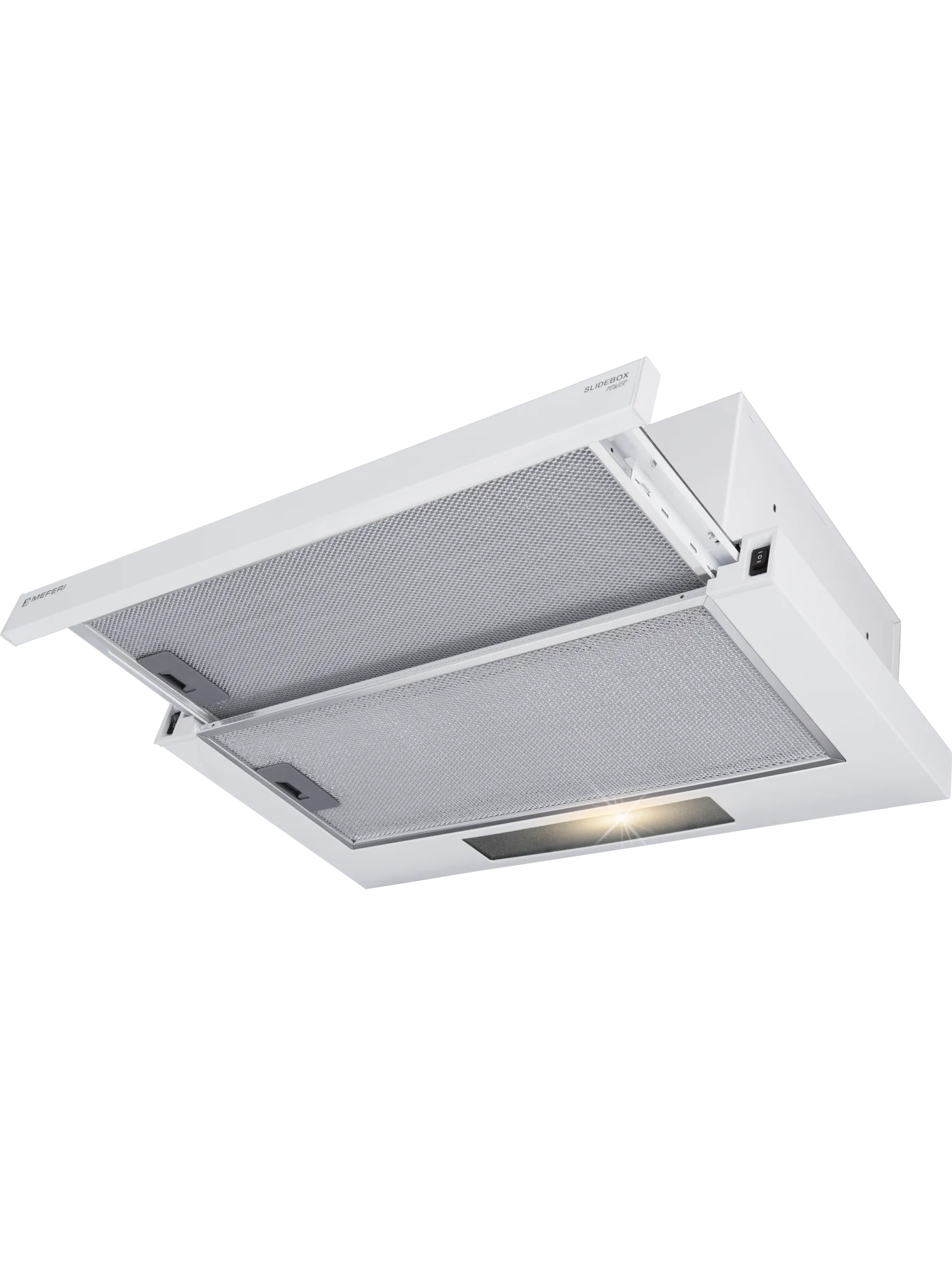 Телескопическая вытяжка MEFERI SLIDEBOX60WH POWER, 60 см, белая