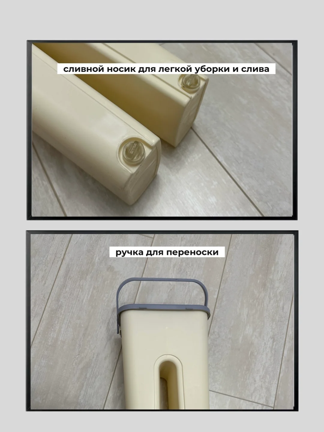 Серый швабра с отжимом и ведром, набор для уборки, умная швабра