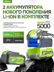 Серый гайковерт аккумуляторный бесщеточный ударный DAMMER, 21V
