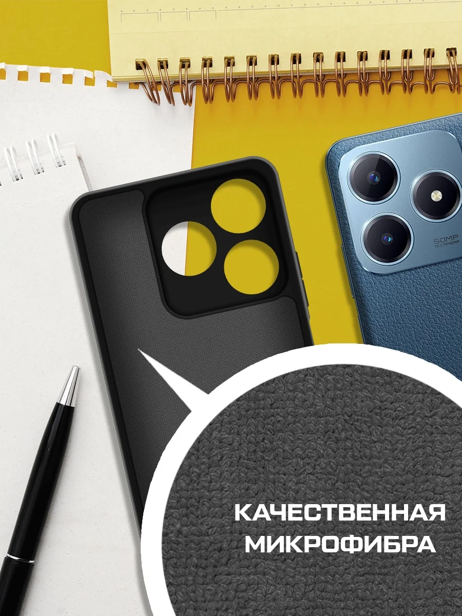 Чехол-накладка Krutoff Silicone Case для Realme C61/C63 черный