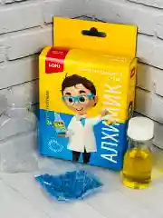 Химические опыты Несмешивающиеся среды Желтая голубая Лори