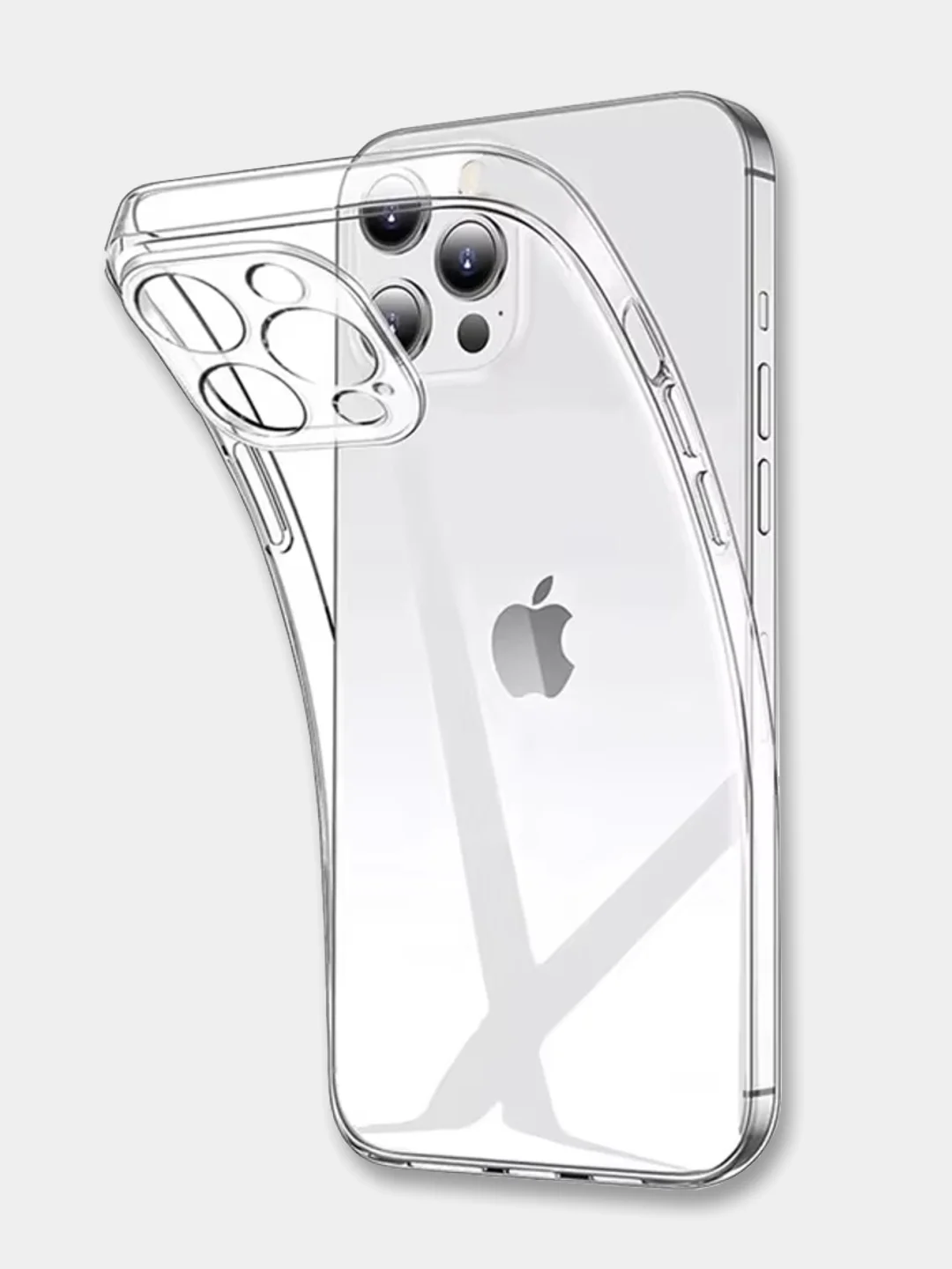 Прозрачный чехол прозрачный и чёрный iPhone 11 12 13 14 15 16 Pro Max mini 7/8/Plus XS XR айфон