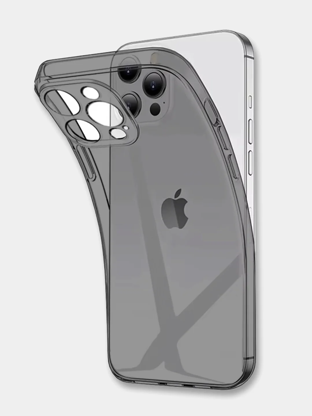 Черный чехол прозрачный и чёрный iPhone 11 12 13 14 15 16 Pro Max mini 7/8/Plus XS XR айфон