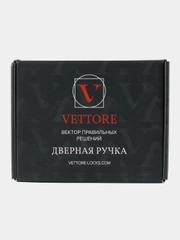 Ручка дверная защелка VETTORE A891 ET SN (Сатин) ключ-поворотник, для межкомнатных дверей