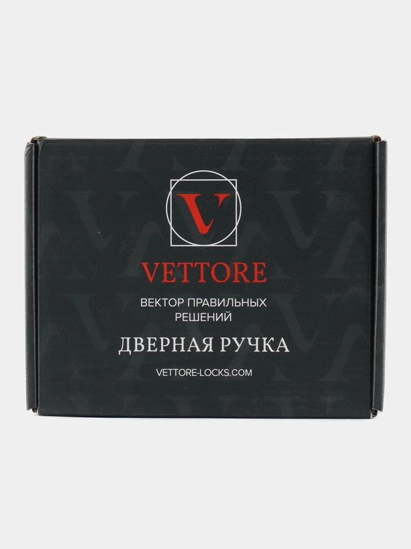 Ручка дверная защелка VETTORE A891 ET SN (Сатин) ключ-поворотник, для межкомнатных дверей