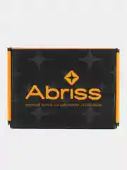 Серебряный ручка дверная цинковом основании ABRISS R21.190 MCP/BL (Матовый хром/черная вставка)