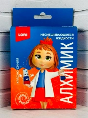Химические Несмешивающиеся среды Красная синяя Лори