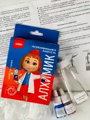 Химические Несмешивающиеся среды Красная синяя Лори