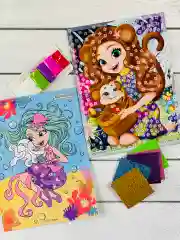 Набор для девочки Аппликация из цветного песка эва песок Энчантималс Enchantimals мульт