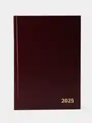 Багровый ежедневник датированный 2025 год А5 160 листов Блокнот