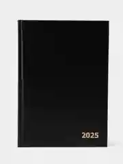 Черный ежедневник датированный 2025 год А5 160 листов Блокнот