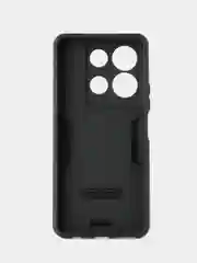 Синий чехол Infinix NOTE 30 (Инфиникс Ноут 30) противоударный с металлической подставкой кольцом