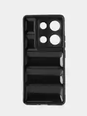 Черный чехол Xiaomi Redmi Note 13 Pro 4G (Сяоми Редми Ноут 13 Про) противоударный выпуклый