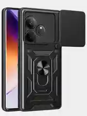 Черный чехол противоударный kick с защитой камеры для Realme GT Neo 6, GT Neo 6 SE и Realme GT 6