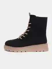 Черный ботинки зимние женские Rieker из натуральной кожи