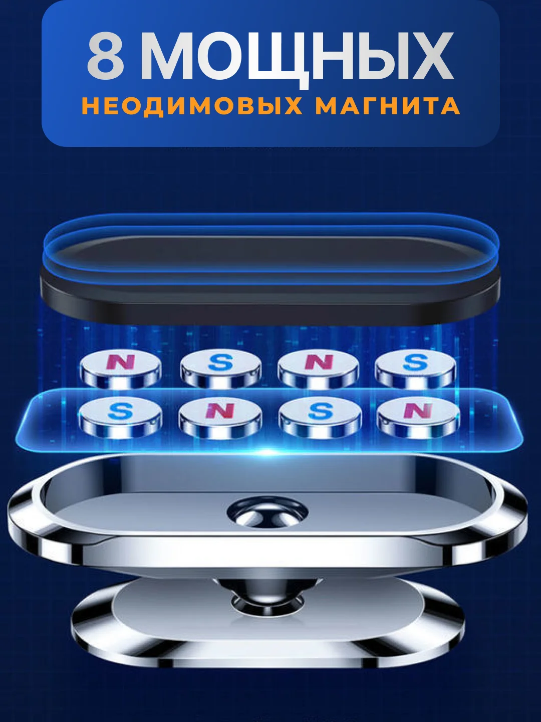 Держатель для телефона, магнитный, автомобильный