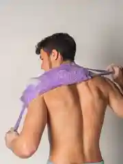 Мочалка для душа, для бани, массажная, с ручками