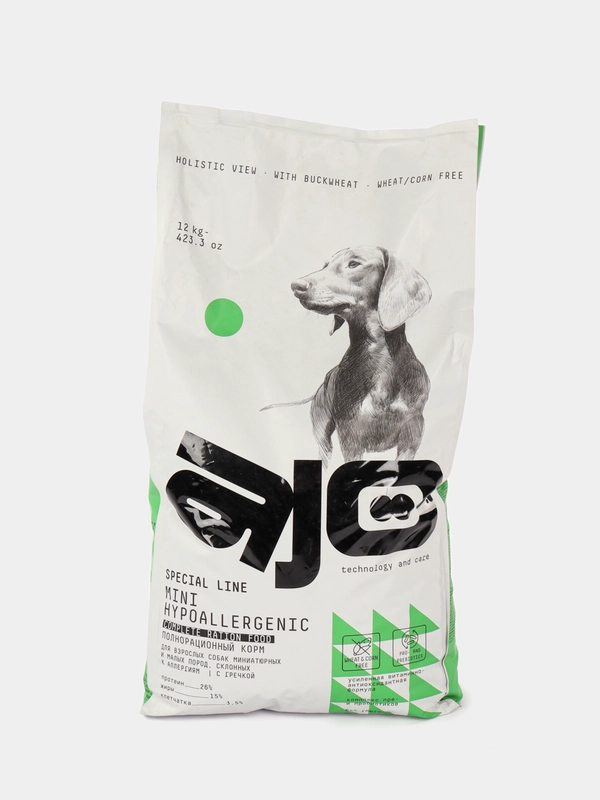 Сухой PRO гипоаллергенный корм для собак миниатюрных пород АЙО (AJO) Dog MiniHypoallergenic