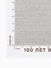 Календарь жизни в неделях, Формат А3, 100 лет в неделях