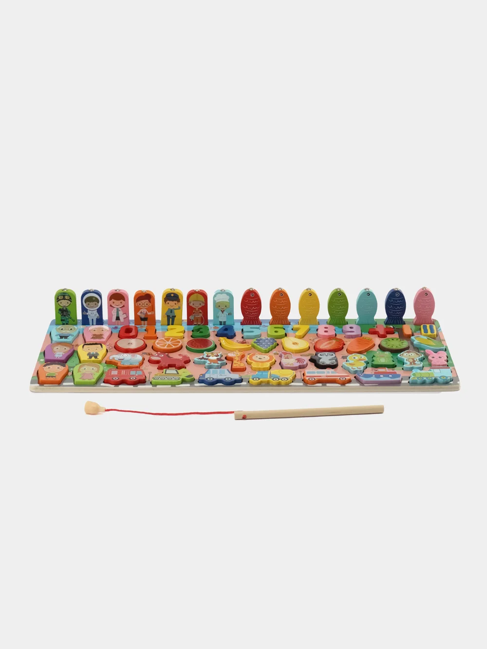 Сортер Brauberg Kids, 665243, для малышей, магнитная рыбалка, развивающие игрушки, дерево