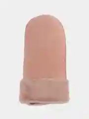 Розовый варежки замшевые зимние
