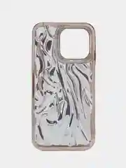Золотой чехол для айфон 11 12 13 14 15 Pro Max силиконовый iPhone блестящий