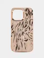 Золотой чехол для айфон 11 12 13 14 15 Pro Max силиконовый iPhone блестящий