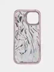 Розовый чехол для айфон 11 12 13 14 15 Pro Max силиконовый iPhone блестящий