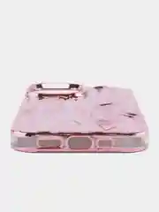Розовый чехол для айфон 11 12 13 14 15 Pro Max силиконовый iPhone блестящий